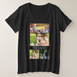 Camiseta Substitua texto e fotos por seu próprio