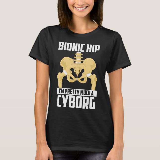 Camiseta Substituição de Osso Bionário do Cyborg Funny (Frente)