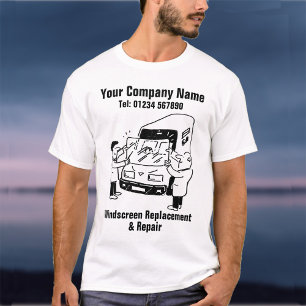 Camiseta Substituição de Para-brisa e Reparo de Para-brisa