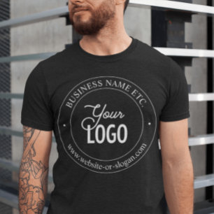 Camiseta Substituição Fácil de Logo e Texto Personalizável