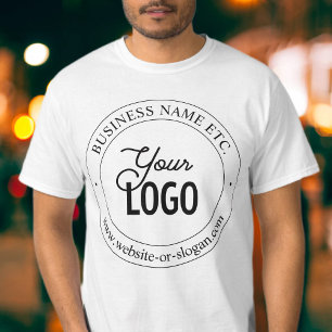 Camiseta Substituição fácil do logotipo e texto personalizá