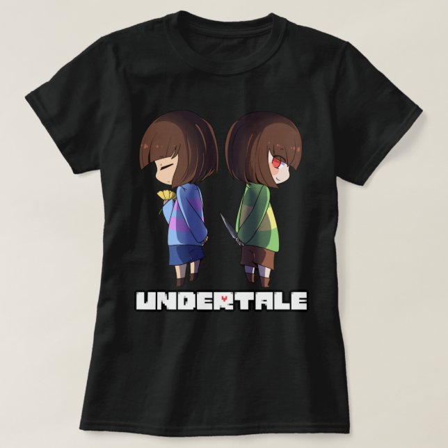 Camiseta Subtalo - chara e frisk  (Frente do Design)