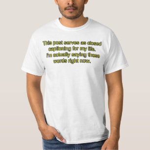 Camiseta subtitular fechado