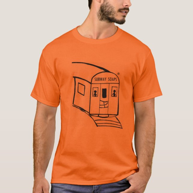 Camiseta Subway em Laranja Esportivo (Frente)