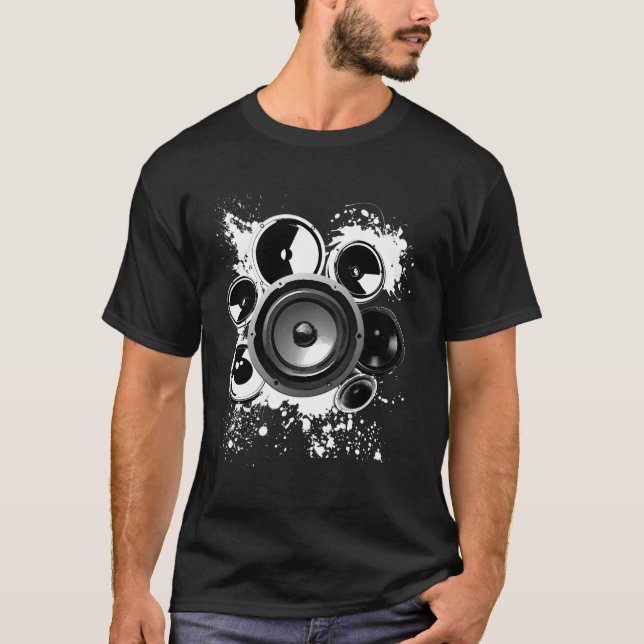 Camiseta Subwo de frequência de som dos Eletrônicos de cons (Frente)