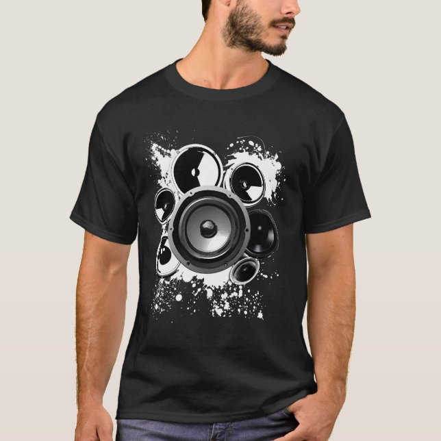 Camiseta Subwo de frequência de som dos Eletrônicos de cons (Frente)