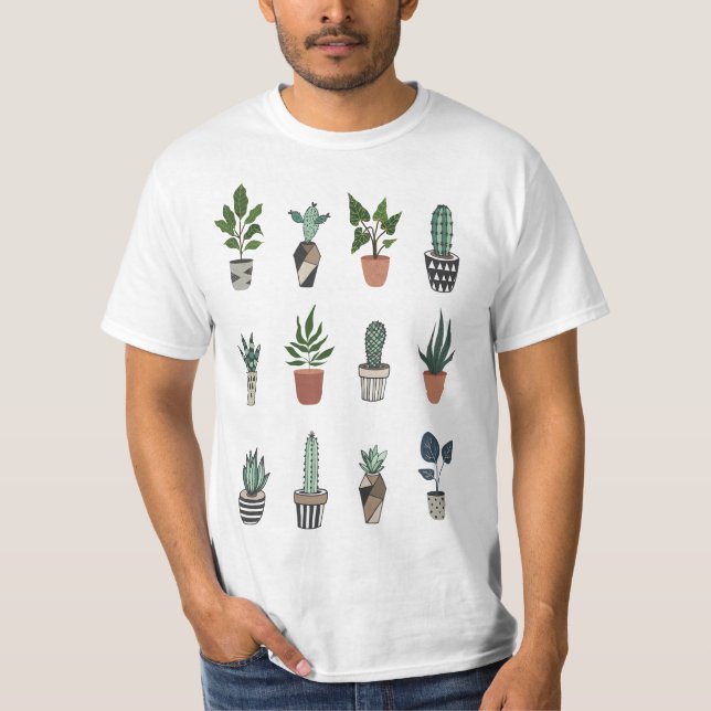 Camiseta Succulent Cactus Plant Lover Leaf  (Frente)