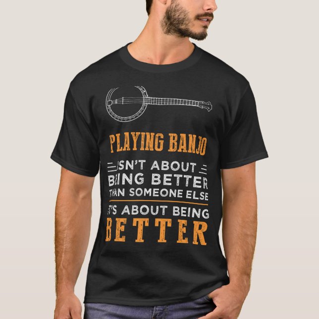 Camiseta Sucesso e riso com esta banjo Mas (Frente)