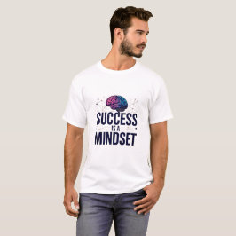 Camiseta Sucesso É Um Texto Azul Rosa Motivacional De Conju