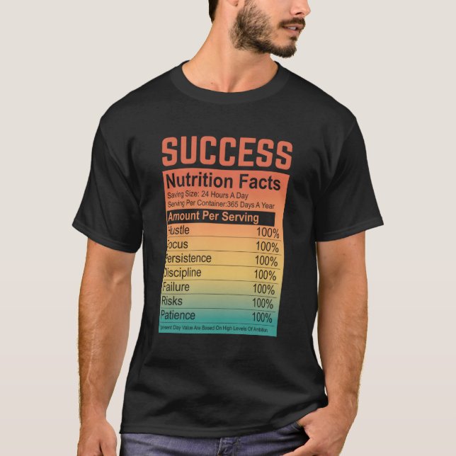 Camiseta Sucesso Nutricional Fatos Motivacionais E Inspirad (Frente)