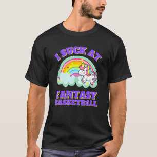 Camiseta Suck In Fantasy Basball Unicorn Rainbow Loser P