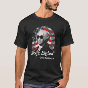 Camiseta Suck It 4 De Julho George Washington 1776