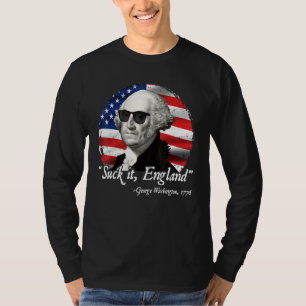 Camiseta Suck It England 4 De Julho George Washington 177