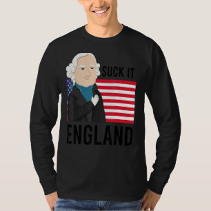 Camiseta Suck It England 4 De Julho George Washington 177