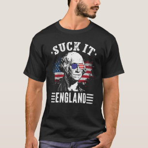 Camiseta Suck It England 4 De Julho George Washington 177