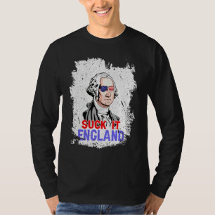 Camiseta Suck It England 4 De Julho George Washington 177
