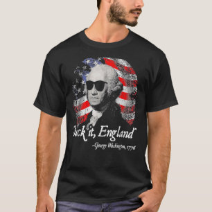 Camiseta Suck It England 4 De Julho George Washington 177