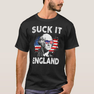 Camiseta Suck It England 4 De Julho George Washington 177