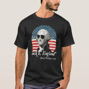 Camiseta Suck It England 4 De Julho George Washington 1776