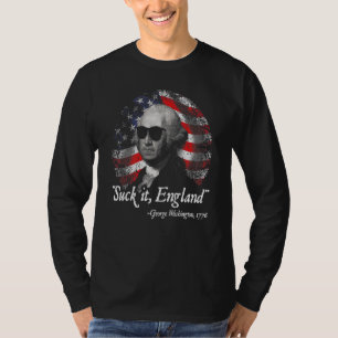 Camiseta Suck It England 4 De Julho George Washington 1776