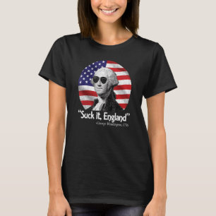 Camiseta Suck It England 4 De Julho George Washington 1776
