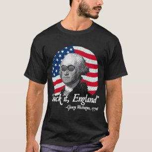 Camiseta Suck It England 4 de julho George Washington EUA