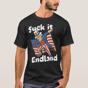 Camiseta Suck It England Dabbing Tio Sam 4 de julho