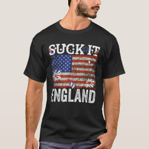 Camiseta Suck It England Funny 4 de julho George Washington