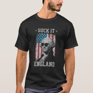 Camiseta Suck It England Funny 4 de julho George Washington
