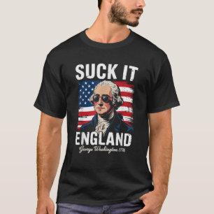 Camiseta Suck It England Funny 4 de julho George Washington