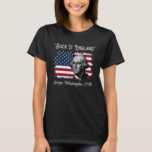 Camiseta Suck It England Funny George Washington USA Flag 4