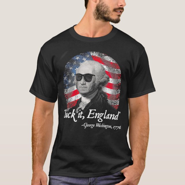 Camiseta Suck It England George Washington 1776  (Frente)