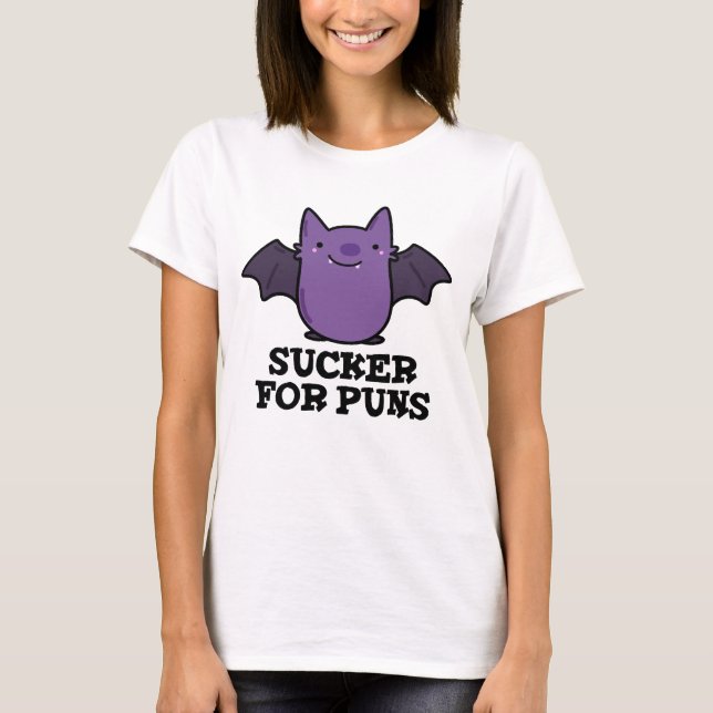 Camiseta Sucker Para Um Bebê Engraçado, Bat Pun (Frente)