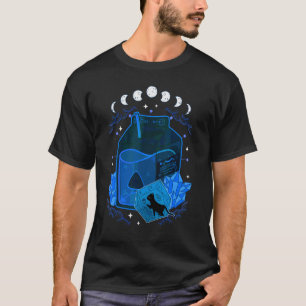 Camiseta Suco de Gato Preto de Halloween Bruxaria Mulher