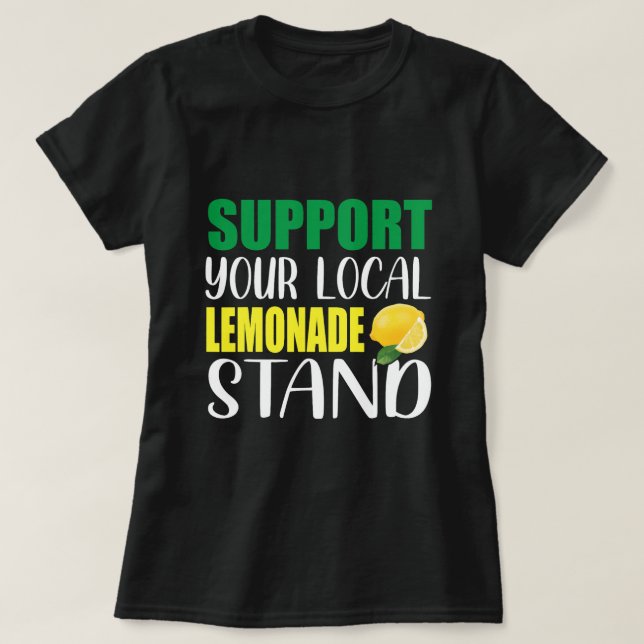 Camiseta Suco local de limonada fica doce e doce (Frente do Design)