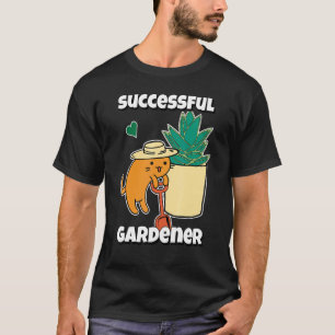 Camiseta Suculenta em Vaso e Bem Sucedida Jardineira de Gat