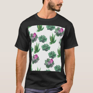 Camiseta Suculentes de Aquarela Design