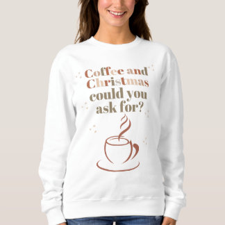 Camiseta Sudadera Amantes del Café y la Navidad