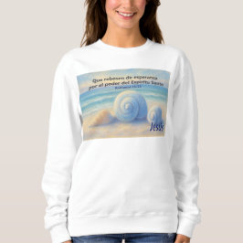 Camiseta Sudadera caracolas de Mar con Versículo Romanos