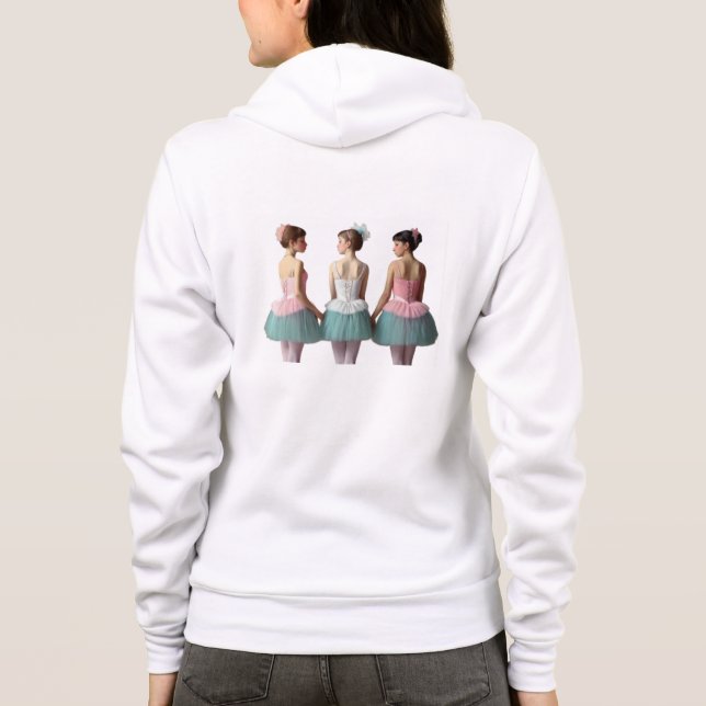 Camiseta Sudadera con capuche 3 Bailarinas de espalda (Verso)