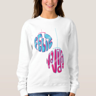 Camiseta Sudadera con esferas de "Feliz Navidad"