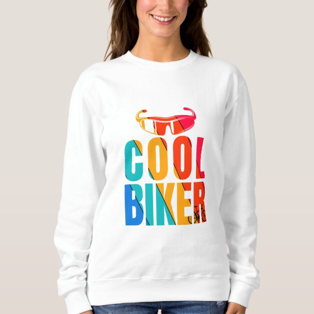 Camiseta Sudadera Cool Biker y Gafas (Frente)