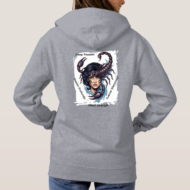 Camiseta Sudadera Hoodie Lady Escorpio (Verso)