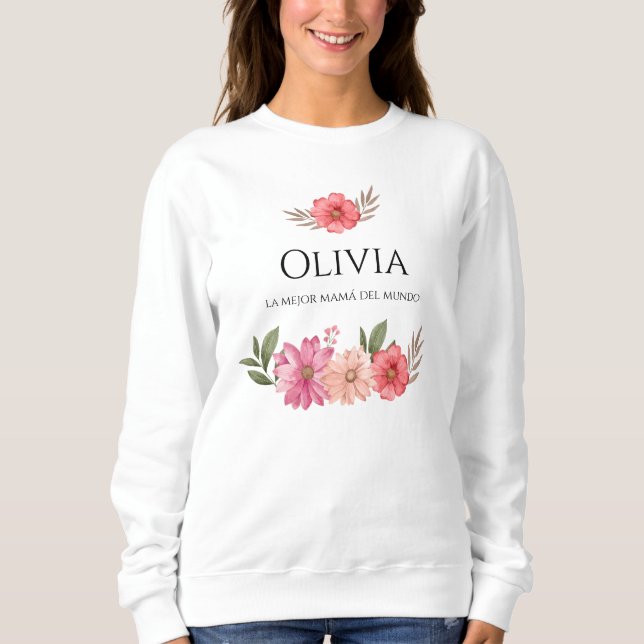 Camiseta Sudadera "La mejor mamá del mundo" (Frente)