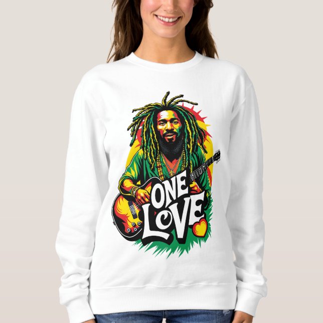 Camiseta Sudadera One Love el Rey del Reggae (Frente)