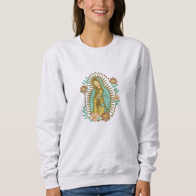 Camiseta Sudadera Unisex "Virgen de Guadalupe" Fe y arte (Frente)