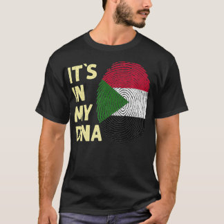 Camiseta Sudão no meu DNA Equipe de bandeira sudanesa ameri