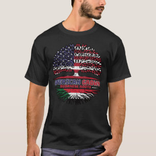 Camiseta Sudão Sudanês EUA EUA EUA EUA Árvore dos Estados U