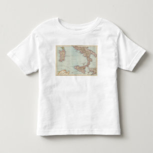 Camiseta Sudliche Halfte de Italien, mapa de Italia sul