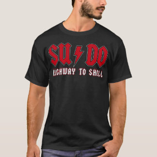 Camiseta Sudo Highway para Shell ubuntu linux comma superus